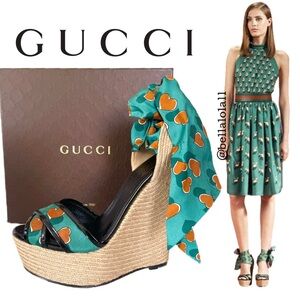 AUTHENTIC GUCCI WEDGE SANDALS